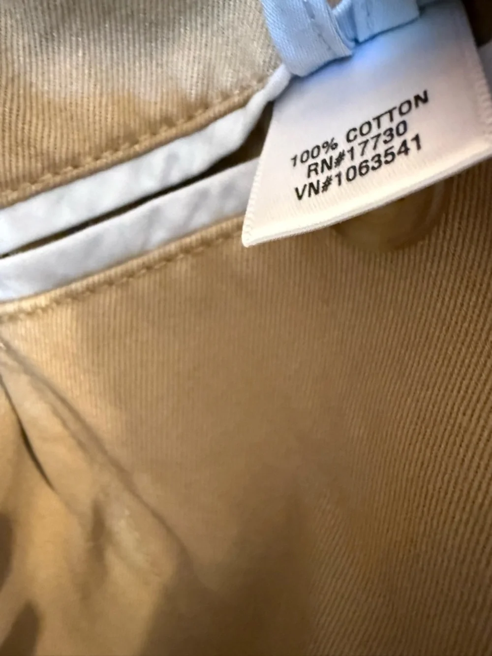 Breakwater Men's Cotton Blazer Jacket Two Button Beige Twill Size Large preppy